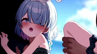 [Harechippai (はれ)] 阿洛娜穿着泳装被内射时断面清晰可见