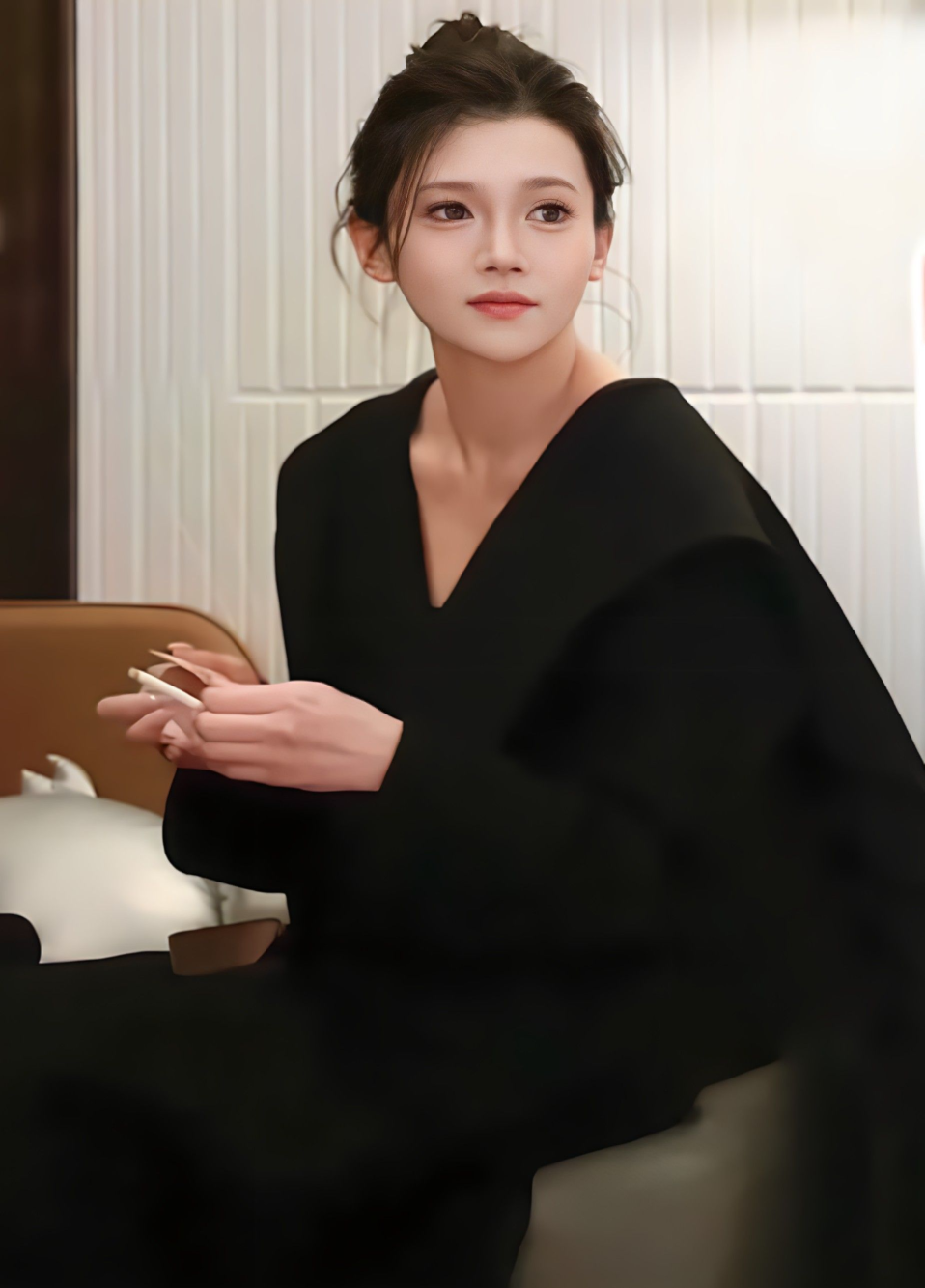 约了个身材高挑大长腿的妹子，女神气质温柔体贴，扛腿抽插打桩机，把她干得不要不要的