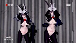 MMD-布洛妮娅和雷电芽衣的激情秀