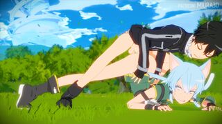 刀剑神域ALO诗乃桐人后庭摇晃