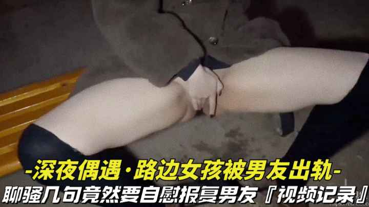 贵宾【深夜偶遇-路边女孩被男友出轨】撩骚几句话竟然要自慰拍视频复仇男友，视频记录全过程