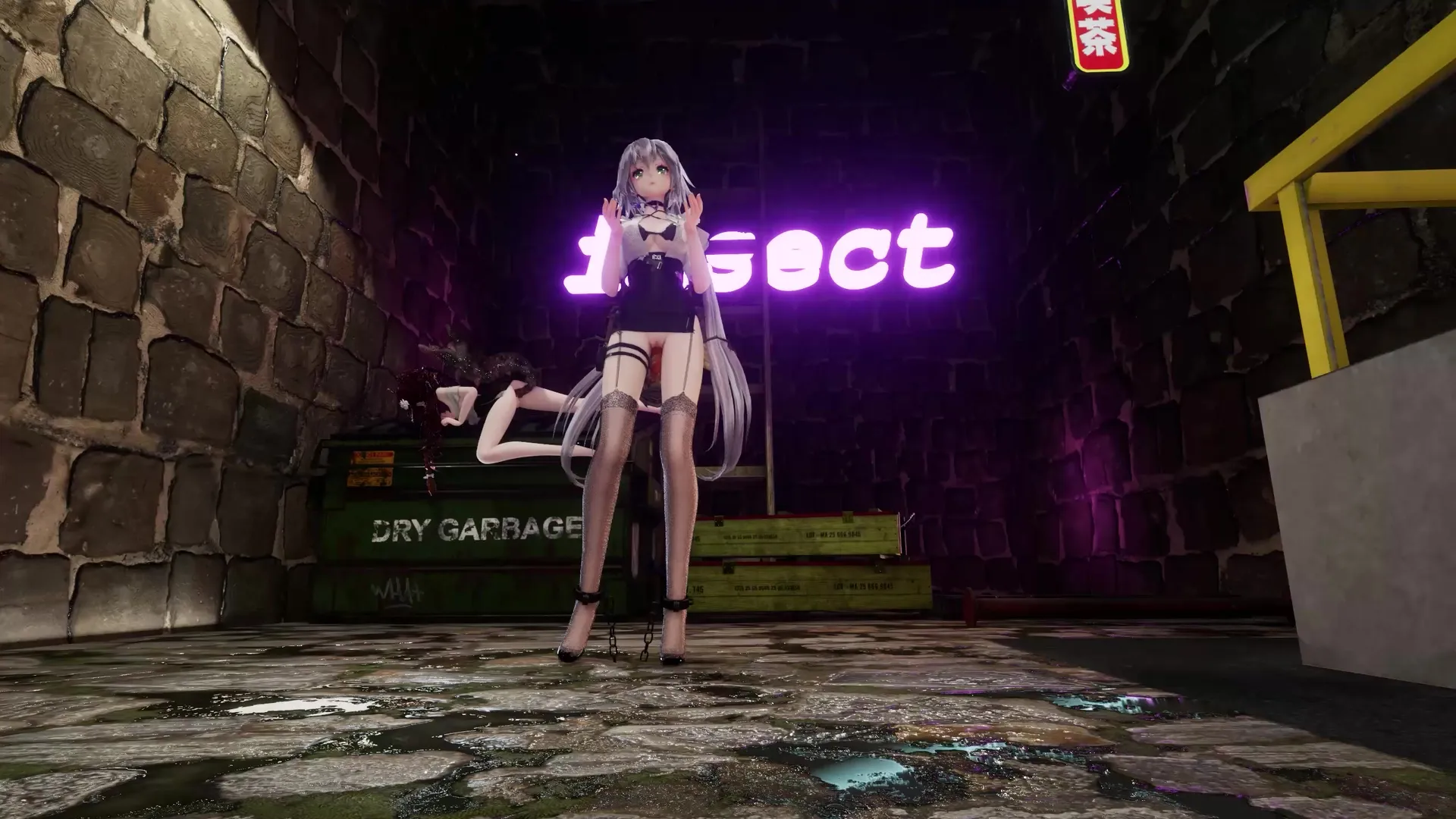 暗巷续集初音双马尾被虫尾卷住