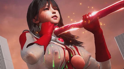 【3D唯美】 女奥特曼战士大战怪兽被操暴了