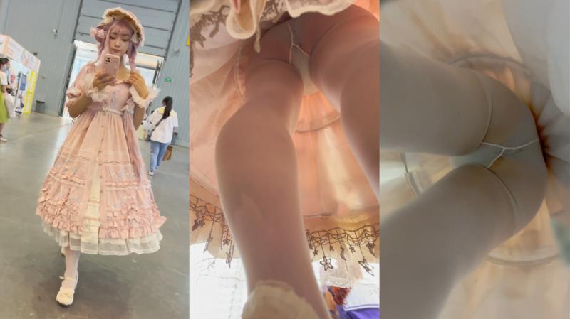 【KFC-352】极品洛丽塔美女蓝色内白色丝袜反着穿前后