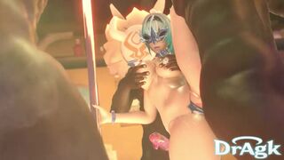 优菈@$贵族派对裙底开腿