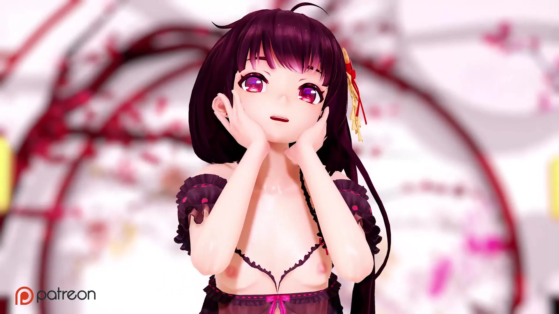 优莎大`喜日子红裙散 @到腰间