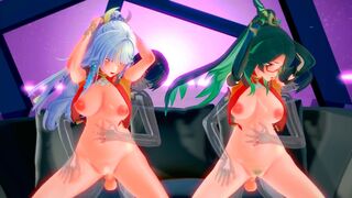 MMD-闲云与姐妹的性感骚舞