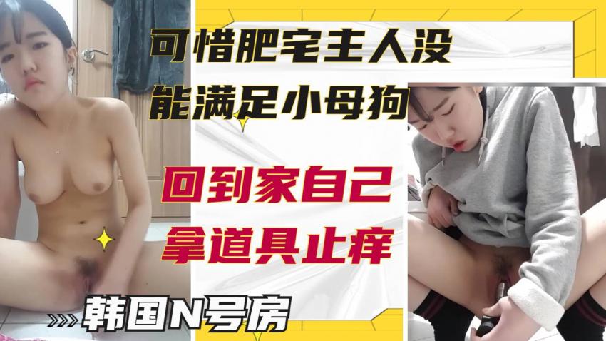 肥宅主人没能满足小母狗回到家只好拿道具狂痛骚逼自慰