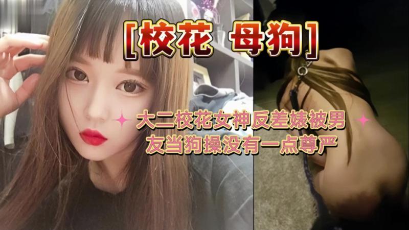 [大二校花母狗]大二校花女神反差婊被男友友当狗操没有一点尊严]