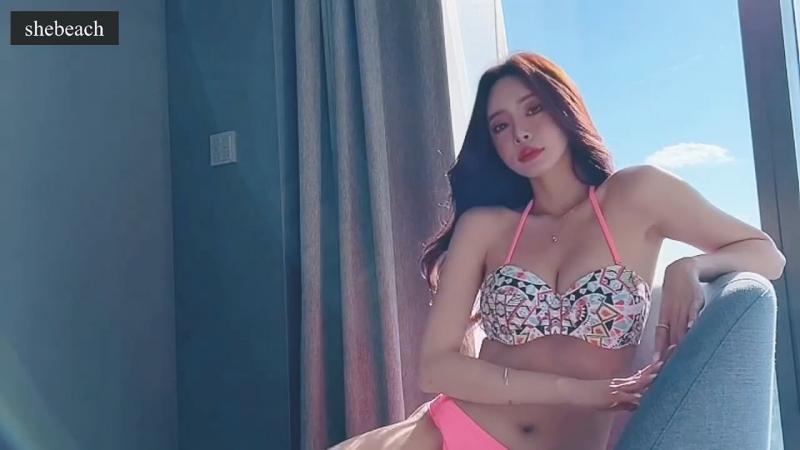 「Chae-eun」连体泳衣｜韩国时尚博主穿搭｜可爱比基尼