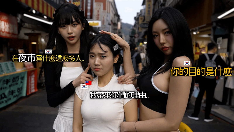 终于我带韩国8+9网红来士林夜市..她们居然没吃过炸鲜奶真的挺浪费人生的…