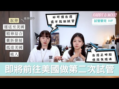 【小兔狼来了 EP.24】即将前往美国做第二次试管%$｜$:好可惜台湾)!还不能植入｜\生殖+_\法研拟修改中！ /｜兔女狼