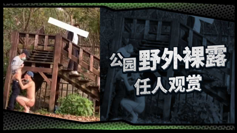 公园野外裸露,任人观赏