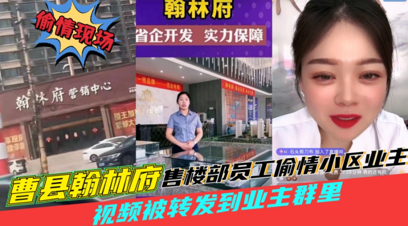 【翰林府售楼部员工偷情小区业主】视频被转发到小区业主群里