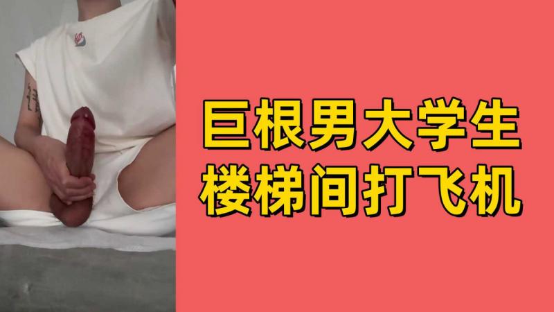 巨根男大学生楼梯间打飞机