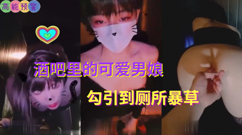 酒吧里的可爱男娘勾引到厕所暴草