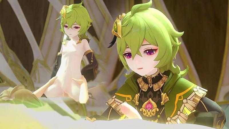3D【原神】AKT 萌萌的柯莱 被骑乘后入 内射在里面